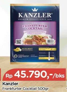 Promo Harga Kanzler Frankfurter Cocktail 500 gr - TIP TOP