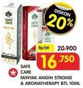 Promo Harga SAFE CARE Minyak Angin Aroma Therapy Strong, Original 10 ml - Superindo
