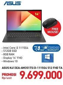 Promo Harga ASUS K413EA-AM351TS | Laptop 14"  - Carrefour