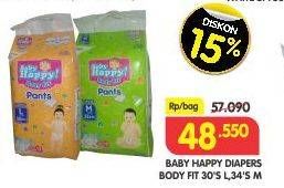 Promo Harga Baby Happy Body Fit Pants L30, M34  - Superindo