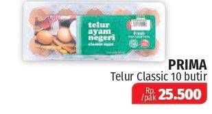 Promo Harga Telur Prima Telur Ayam Classic 10 pcs - Lotte Grosir