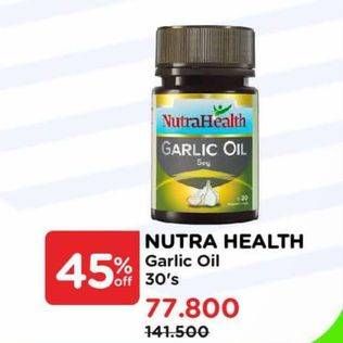 Promo Harga Nutrahealth Garlic Oil 5mg 30 pcs - Watsons