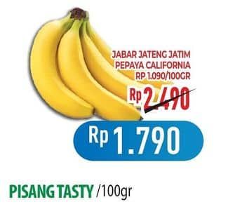 Promo Harga Pisang Cavendish Tasty per 100 gr - Hypermart