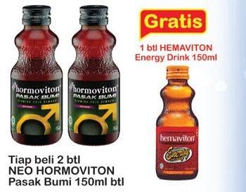 Promo Harga NEO HORMOVITON Energy Drink per 2 botol 150 ml - Indomaret