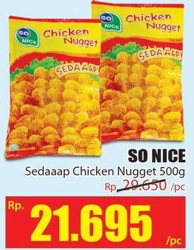 Promo Harga SO NICE Sedaap Chicken Nugget 500 gr - Hari Hari