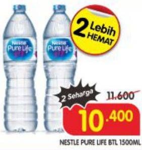 Promo Harga NESTLE Pure Life Air Mineral 1500 ml - Superindo