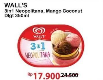 Promo Harga Walls Ice Cream Neopolitana, Mango Coco Delight 350 ml - Alfamart