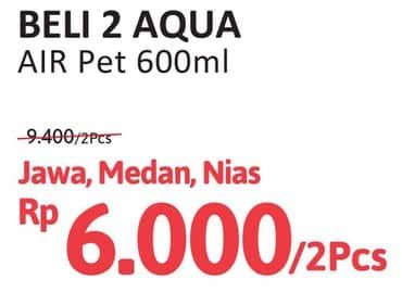 Promo Harga Aqua Air Mineral 600 ml - Alfamidi