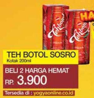 Promo Harga SOSRO Teh Botol 200 ml - Yogya