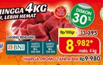 Promo Harga Daging Rendang Sapi per 100 gr - Superindo