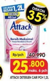 Promo Harga Attack Detergent Liquid 1200 ml - Superindo