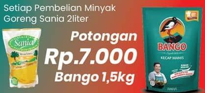 Promo Harga Sania Minyak Goreng 2000 ml - Hypermart