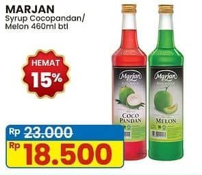 Promo Harga Marjan Syrup Boudoin Cocopandan, Melon 460 ml - Indomaret