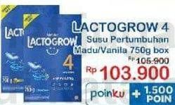 Promo Harga Lactogrow 4 Susu Pertumbuhan Vanila, Madu 750 gr - Indomaret