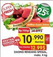 Promo Harga Daging Rendang Sapi Spesial per 100 gr - Superindo