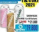 Promo Harga GREENFIELDS Fresh Milk Choco Malt, Full Cream, Strawberry 1000 ml - Hypermart