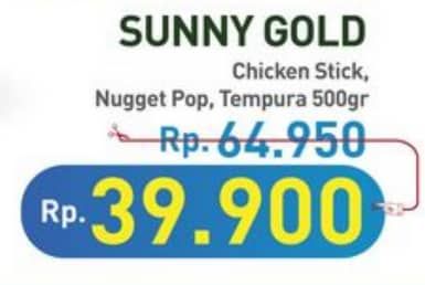 Promo Harga Sunny Gold Chicken Nugget/Tempura/Stik  - Hypermart