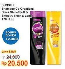 Promo Harga SUNSILK Shampoo Black Shine, Soft Smooth, Thick Long 170 ml - Indomaret