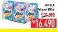 Promo Harga ATTACK Detergent Powder Plus Softener, Clean Maximizer, Violet Perfume 800 gr - Hypermart