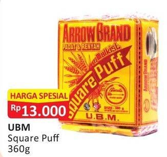 Promo Harga UBM Biscuit Square Puff 360 gr - Alfamart