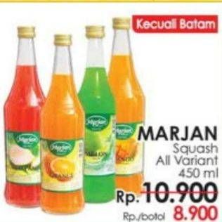 Promo Harga Marjan Syrup Squash All Variants 450 ml - Indomaret