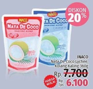Promo Harga INACO Nata De Coco Lychee 360 gr - LotteMart