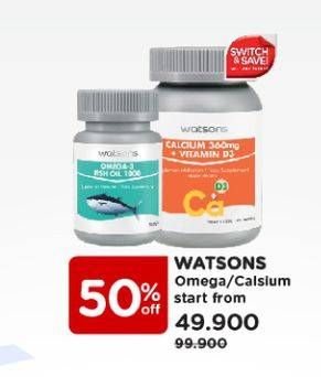 Promo Harga WATSONS Omega / Calcium  - Watsons
