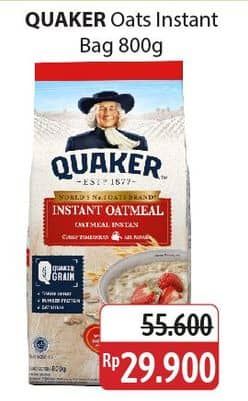 Promo Harga Quaker Oatmeal Instant 800 gr - Alfamidi