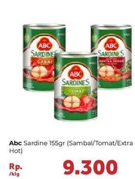 Promo Harga ABC Sardines Saus Cabai, Saus Ekstra Pedas, Saus Tomat 155 gr - Carrefour