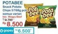 Promo Harga POTABEE Snack Potato Chips Kecuali Wagyu Beef Steak 68 gr - Indomaret