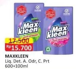 Promo Harga MAX KLEEN Liquid Detergent Anti Odor, Color Protector 600 ml - Alfamart