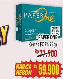 Promo Harga PAPERONE Kertas Copier F4 75 G 500 sheet - Hypermart