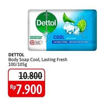 Promo Harga Dettol Bar Soap Cool, Lasting Fresh 100 gr - Alfamidi