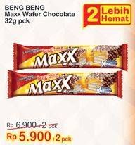 Promo Harga BENG-BENG Wafer Chocolate Maxx per 2 pcs 32 gr - Indomaret
