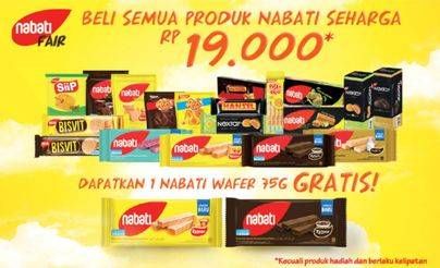 Promo Harga NABATI Wafer Chocolate 145 gr - Carrefour