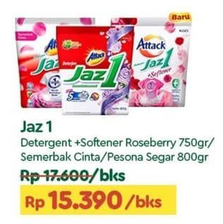 Promo Harga Attack Jaz1 Detergent Powder +Softener Rose Berry, Semerbak Cinta, Pesona Segar 750 gr - TIP TOP