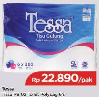 Promo Harga TESSA Toilet Tissue PB02 6 roll - TIP TOP