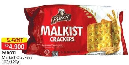 Promo Harga PAROTI Malkist Crackers 102/120 gr  - Alfamart