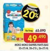 Promo Harga Genki Moko Moko Pants XL26+2, M32+2, L28+2 28 pcs - Superindo