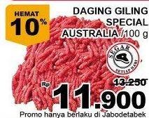 Promo Harga Daging Giling Sapi Spesial Australia per 100 gr - Giant