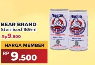 Promo Harga Bear Brand Susu Steril 189 ml - Yogya