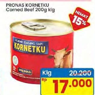 Promo Harga Pronas Kornetku Corned Beef 200 gr - Indomaret