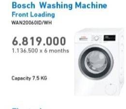Promo Harga BOSCH WAN20060ID | Washing Machine Front Loading 7.5kg  - Electronic City
