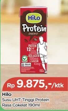 Promo Harga Hilo Susu Cair Protein Chocolate 190 ml - TIP TOP