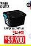 Promo Harga XAVIER X-box Container Hitam 30000 ml - Hypermart