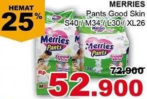 Promo Harga MERRIES Pants Good Skin S40, M34, L30, XL26  - Giant