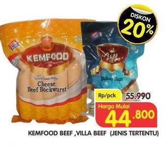 Promo Harga KEMFOOD Beef Villa Beef, Jenis Tertentu  - Superindo