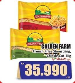 Promo Harga Golden Farm French Fries Crinkle, Shoestring 1000 gr - Hari Hari