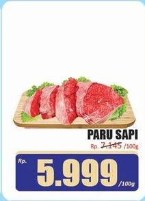 Promo Harga Paru Sapi per 100 gr - Hari Hari