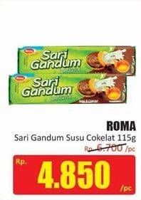 Promo Harga ROMA Sari Gandum Susu Cokelat 115 gr - Hari Hari